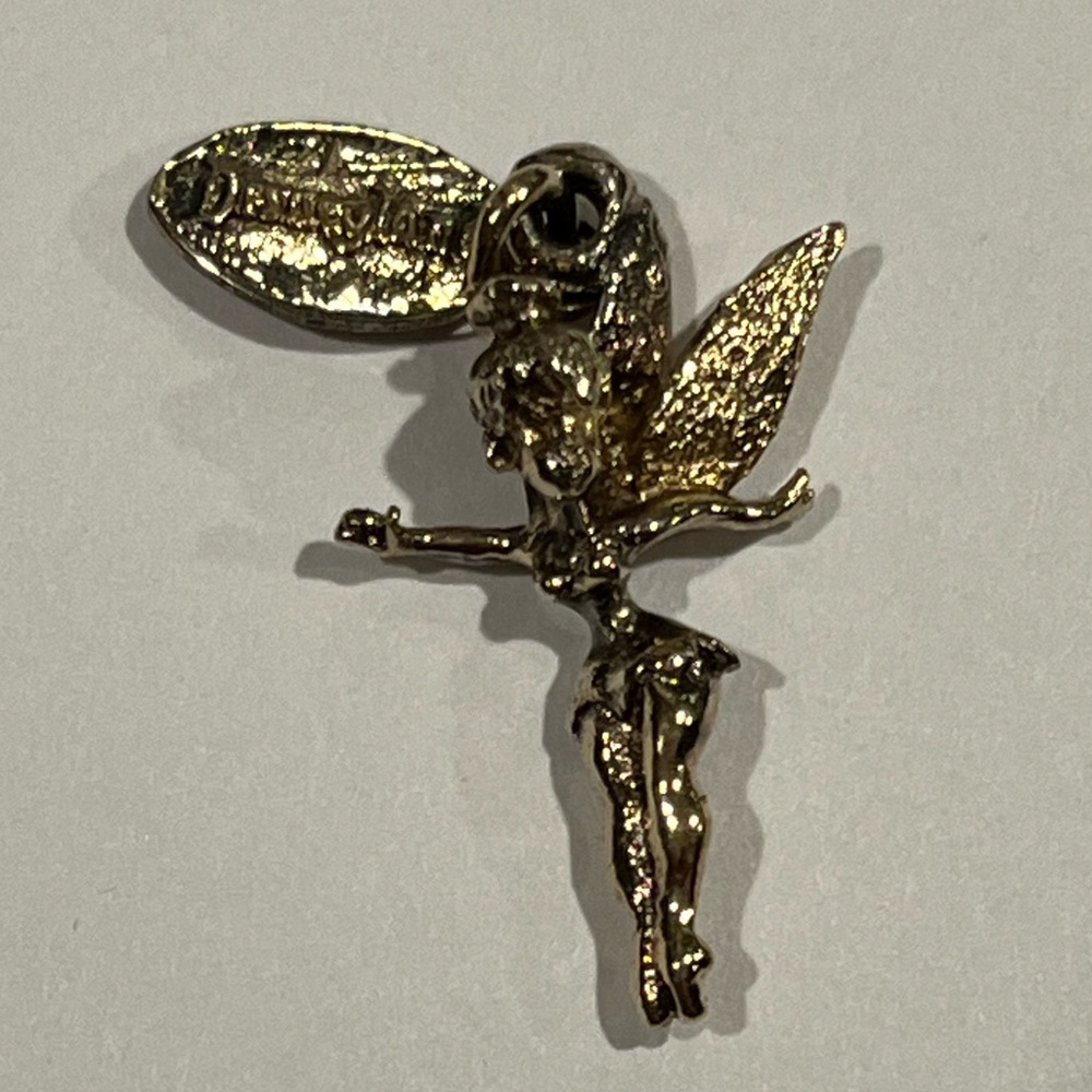 Vintage Tinkerbell Gold Charm From Disneyland